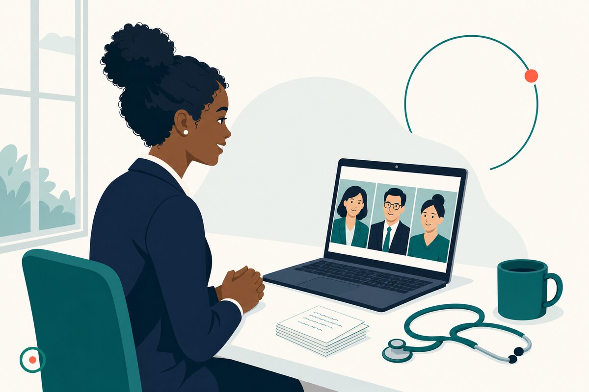 New-grad RN preparing for a Mayo Clinic behavioral interview with SHARE answer notes